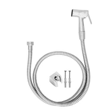 Imagem de Ducha higiênica gatilho mangueira 1,20m metal c/ Suporte e Paraf. - Ta