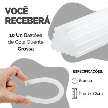 Imagem de Refil Bastão Cola Quente Branca Preta Amarelo Artesanato - Escolha Seu