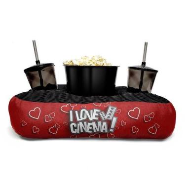 Imagem de Almofada Porta Pipoca Personalizada - I love Cine 0,45x0,30cm - DAVYS 