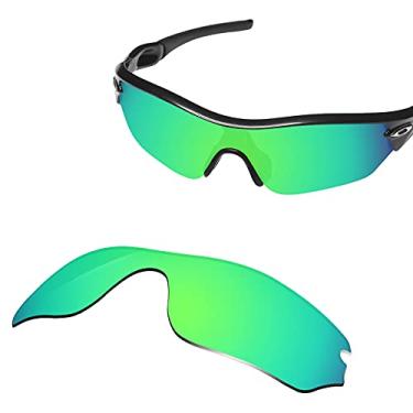 Imagem de Glintbay Lentes de óculos de sol de substituição 100% precisas para Oakley Radar Edge OO9184 - Espelhado verde polarizado
