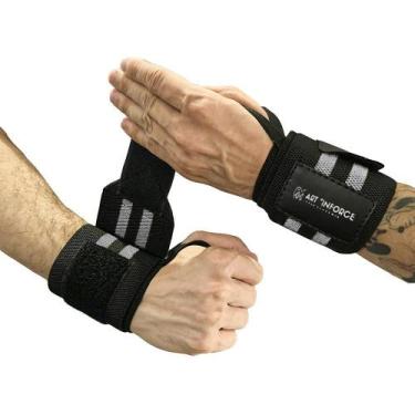 Imagem de Munhequeira Elástica Larga Treino Funcional Academia E Musculação Bran