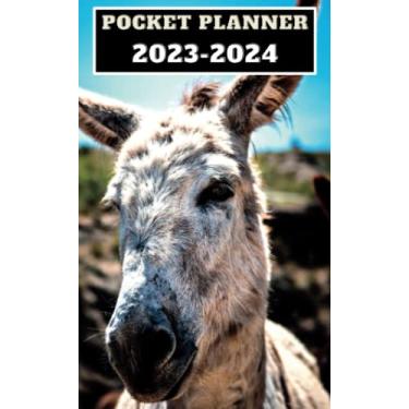 Imagem de 2023-2024 Donkeys Pocket planner: 2 Year Small Pocket Appointment agenda Purse Size 4x6.5 |2 Year Monthly Planner With Donkeys Calendar For Purse| 24 ... 2024| Password Keeper and Address Book