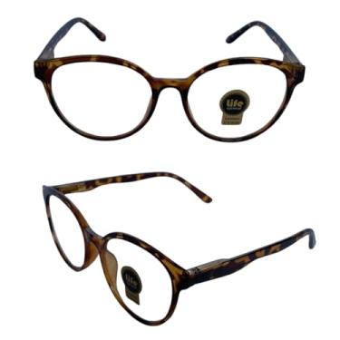 Imagem de Armação Óculos Redondo Brilho Tartaruga Sem Grau