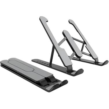 Imagem de Suporte Plástico Dobrável para Notebook - Ergonomia e Conforto