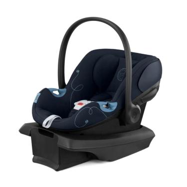 Imagem de Cadeira de Bebe para Carro com Proteção Linear Contra Impactos Laterais, Apoio de Cabeça Ajustável em 11 Posições e Base Safelock, Cybex Aton G, Azul