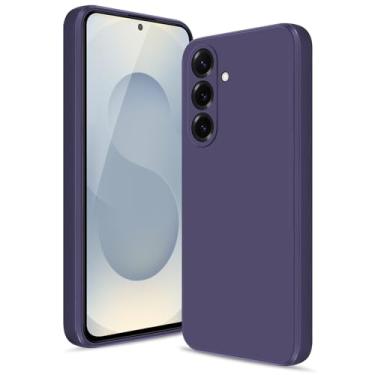 Imagem de Btstring Capa para Samsung Galaxy S25 Plus, capa de silicone macio com proteção de câmera atualizada, capa fina à prova de choque com forro de microfibra antiarranhões, roxo profundo
