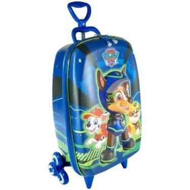 Imagem de Mochila Infantil 3D Paw Patrol Chase Spy Azul com Rodinha Tripla