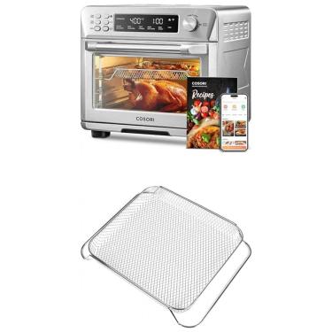 Imagem de Forno Elétrico de Bancada 25 Litros 12 em 1 com Acessórios, Aço Inoxidável, 110V 1500W, COSORI Prata