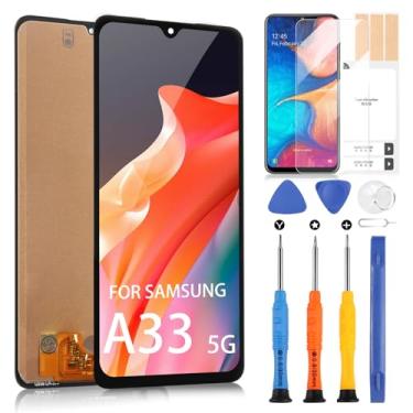 Imagem de Substituição de tela para Samsung Galaxy A33 5G A356 - para Galaxy A33 5G LCD Display digitalizador para Samsung SM-A336E A336B Tela LCD sensível ao toque conjunto completo com kit de reparo (preto,