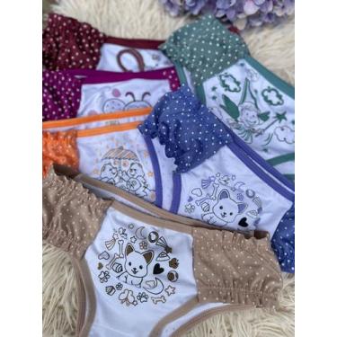 Imagem de 5 Calcinhas Infantis Fru Fru CORES VARIADAS - DJU Moda Íntima, GG