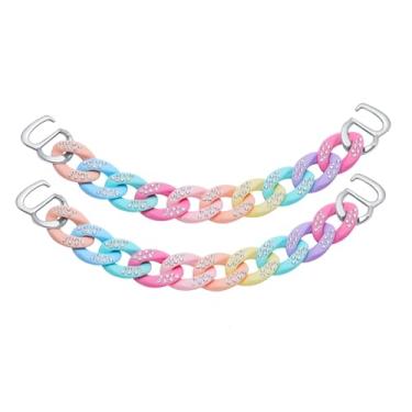 Imagem de 2 peças de correntes de crocodilo para decoração de sapatos tamancos, pingentes de crocodilo para mulheres e meninas, faça você mesmo seus sapatos diferentes; presentes para festa/Natal para meninas e meninos, Acrílico, Sem Pedra Preciosa