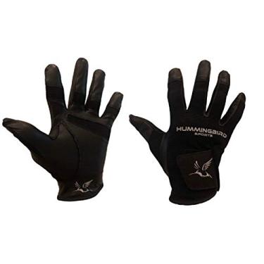 Imagem de Hummingbird Sports Luvas de couro legítimo para meninas lacrosse e hóquei de campo (preta, pequena)