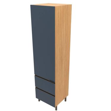 Imagem de Paneleiro Bartira Cristal com 1 Porta, 2 Gavetões e 4 Prateleiras – 60cm de largura