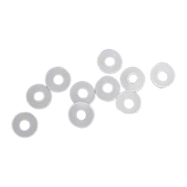 Imagem de Pegciuho 10pcs Badminton Racket Grommets Anti Rings de colapso para orifícios duplos de cordas únicas portátil Reparação de nylon Arruelas, Claro