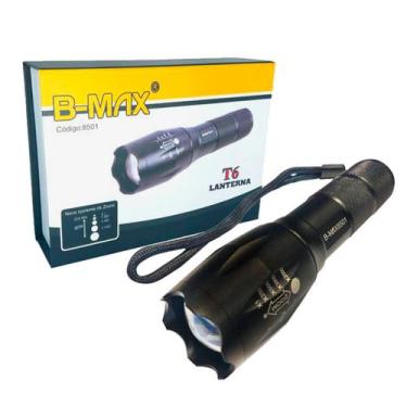 Imagem de Lanterna Tática T6 Super LED Bmax Zoom Foco 2000x 3 modos - B-MAX