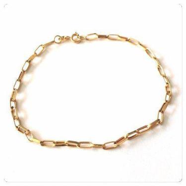 Imagem de Pulseira Masculina Ouro Amarelo Elo Cadeado Ouro 18k - DR Joias
