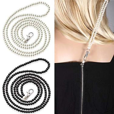 Imagem de Syhood Ajudante de zíper para puxar para vestido longo nas costas com zíper ajudante de zíper vestido de zíper e bota você mesmo ferramenta assistente de roupas com contas com puxador fácil de zíper