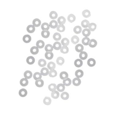 Imagem de rockible 50x Badminton Racquet ilhós anti colapso anéis de acessórios portáteis guardas de arame de nylon, Claro