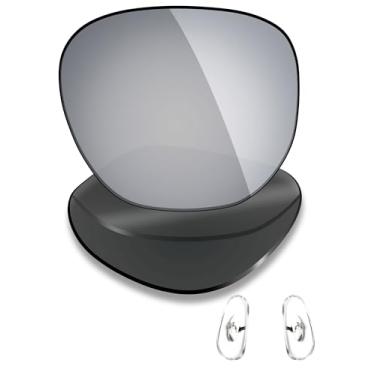 Imagem de Mryok Lentes de reposição polarizadas e peças de nariz para Ray-Ban New Clubmaster RB4416 53 mm - Titânio prateado