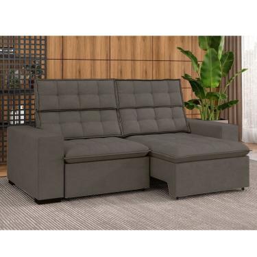 Imagem de Sofá 4 Lugares Retrátil e Reclinável 250 Cm Ac232 Lugano Marrom