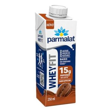 Imagem de Kit c/ 4 Bebida Lactea Cappuccino Parmalat Wheyfit 250ml