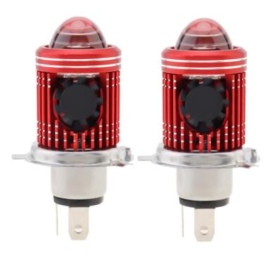 Imagem de Windance 2 lâmpadas de farol LED H4 de farol alto e baixo 20 W 2000 LM para motocicleta, scooter, quadriciclo, UTV, E-bike, lente branca amarela para dirigir, lâmpada de corrida