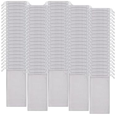 Imagem de Treela Pacote com 150 capas de microfibra, bolsa de óculos de sol, macia, fina, com fecho de cordão, bolsa de óculos de sol para homens e mulheres, Cinza, 3.5 x 7 inches