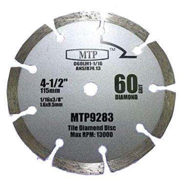 Imagem de MTP 60 Grits 4-1 / 2 "4,5 pol. De lamina de serra circular de diamante para Rockwell Rk3441k, Worx WX429L Comact Saw 9,5 mm 3/8" arbor Tile Grout Betao, tijolo, bloco, alvenaria