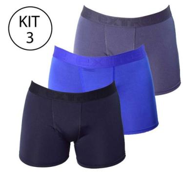 Imagem de Kit 3 Cuecas Boxer Masculina Adulto box microfibra lisa Conforto Diret