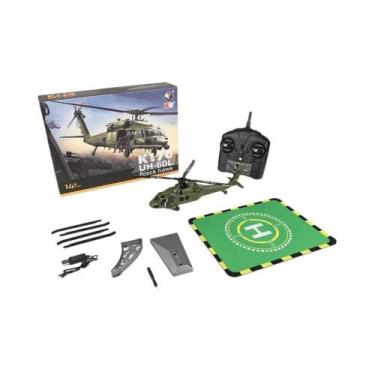 Imagem de Helicóptero RC Verde Militar Wltoys K170 UH-60L 24G 4CH 6-Eixos Gyro M