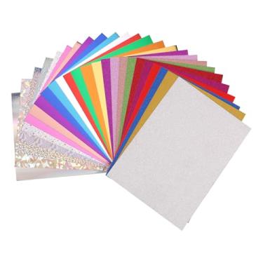 Imagem de BOXOB 25 peças de cartão de inserção para Kindle Paperwhite, 16,69 x 12,88 cm cor sólida glitter papel espelhado inserção de papel transparente insere cartolina para Kindle Clearcase (25 cores)