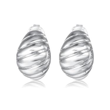 Imagem de Dlknp Brincos femininos com clipe de ouro 14K, não perfurados, irregulares, hipoalergênicos e leves, Metal, Sem pedra preciosa