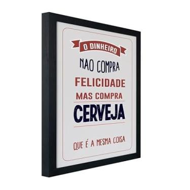 Imagem de Quadro Decorativo com Moldura 35x47 - Compra Cerveja