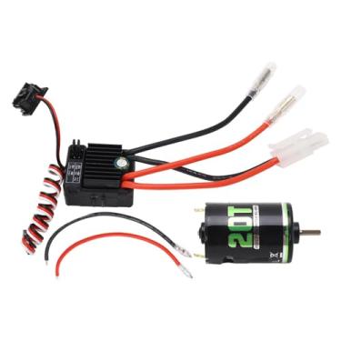 Imagem de Motor ESC combina universal alta torção 540 Motor escovado 60a ESC Kit com rolamento bidirecional Anti -interferência Design de baixo ruído para modificação RC Crawler DIY (20t)