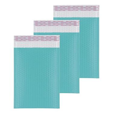 Imagem de EJIEEP Envelopes de plástico bolha 15 x 23 cm, aba adesiva autovedante 4 cm, envelopes acolchoados azul-petróleo, 100 peças por caixa