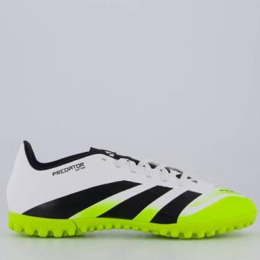 Imagem de Chuteira Adidas Predator Club Society Branca e Verde, 40