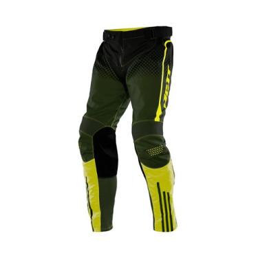 Imagem de Calça Motocross Trilha Enduro Jett Armage, Verde, Amarelo, 58