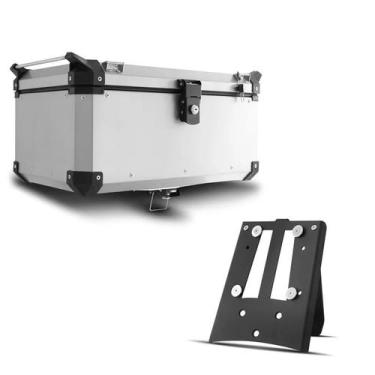 Imagem de Baú Moto Alumínio Top Case 56 Litros + Base de Fixação Super Adventure