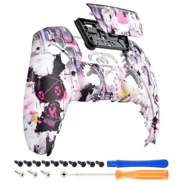 Imagem de eXtremeRate Lovely Punky Bunny Front Top Shell Com Touchpad Compatível Controle Ps5 Bdm-010 020 030 040 050, Capa De Substituição Personalizada Para Faça Você Mesmo