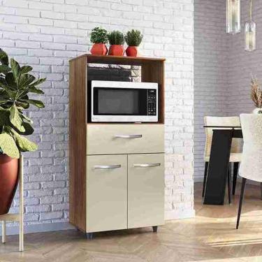 Imagem de Balcão Multiuso Luna Com Nicho Para Microondas E Forno