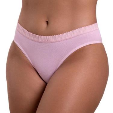 Imagem de Kit 10 Calcinhas Algodão Cós Largo Conforto Tanga Feminina - Miake, GG