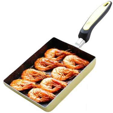 Imagem de Frigideira Tamagoyaki universal, frigideira japonesa multifuncional, frigideira retangular, frigideira antiaderente para ovos fritos, rolos de frango, panqueca, bife, panqueca, bacon, sushi, etc
