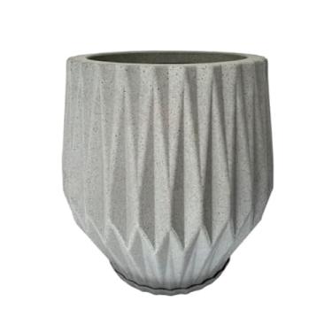 Imagem de Vaso para Plantas Flores e Decoração, Origami N3, Decorativo (CIMENTO)
