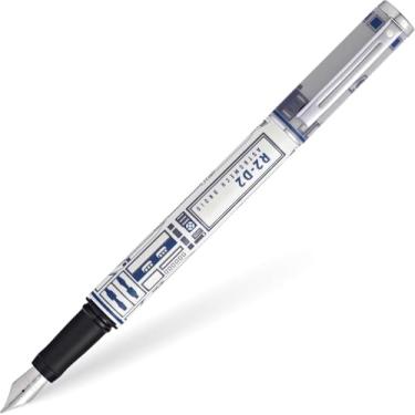Imagem de Sheaffer Caneta-tinteiro Pop Star Wars R2-D2 com acabamento cromado e ponta média