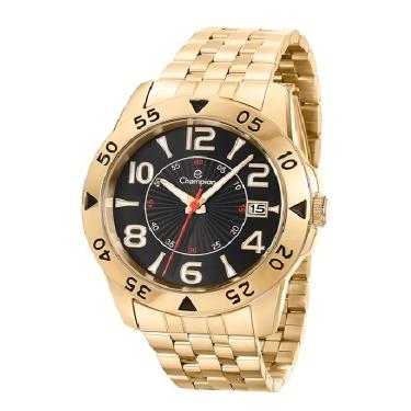 Imagem de Relógio CHAMPION masculino analógico dourado preto CA31257U