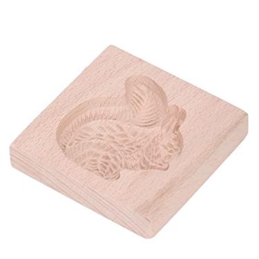 Imagem de Molde de biscoito de madeira de bétula, carimbo de prensa de biscoito lavável, ideal para biscoitos e rotações, adequado para bricolage (#1)