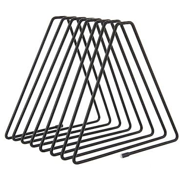 Imagem de Y YOMA 1 pacote com prateleiras pretas para pastas de arquivos triangulares, organizador de arquivos de metal para mesa, organizador de arquivos decorativos, suporte de exibição para escritório, casa