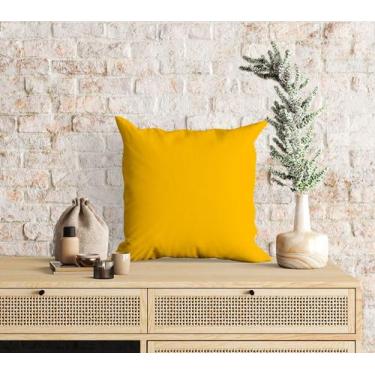 Imagem de Almofada Com Enchimento Color Block Lisa Amarelo Alaranjado - Core Dec