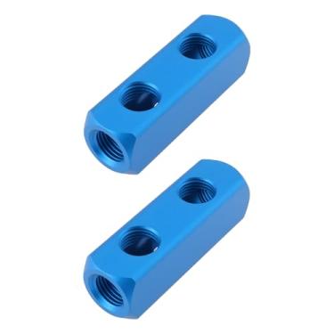 Imagem de Briny River 2 peças divisor compessor de ar 1/10.2 cm BSP encaixe coletor de rosca fêmea para compessor de ar (2 vias)