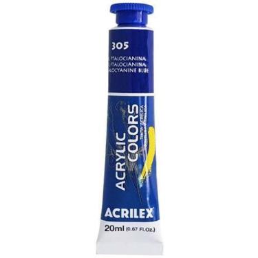Imagem de Tinta Acrílica Acrylic Colors 20ml Bisnaga Acrilex, Azul ftalocianina